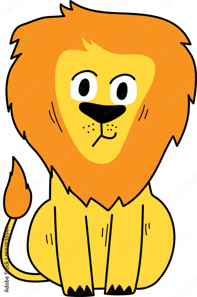 lion  clipart animal cartoon for kid