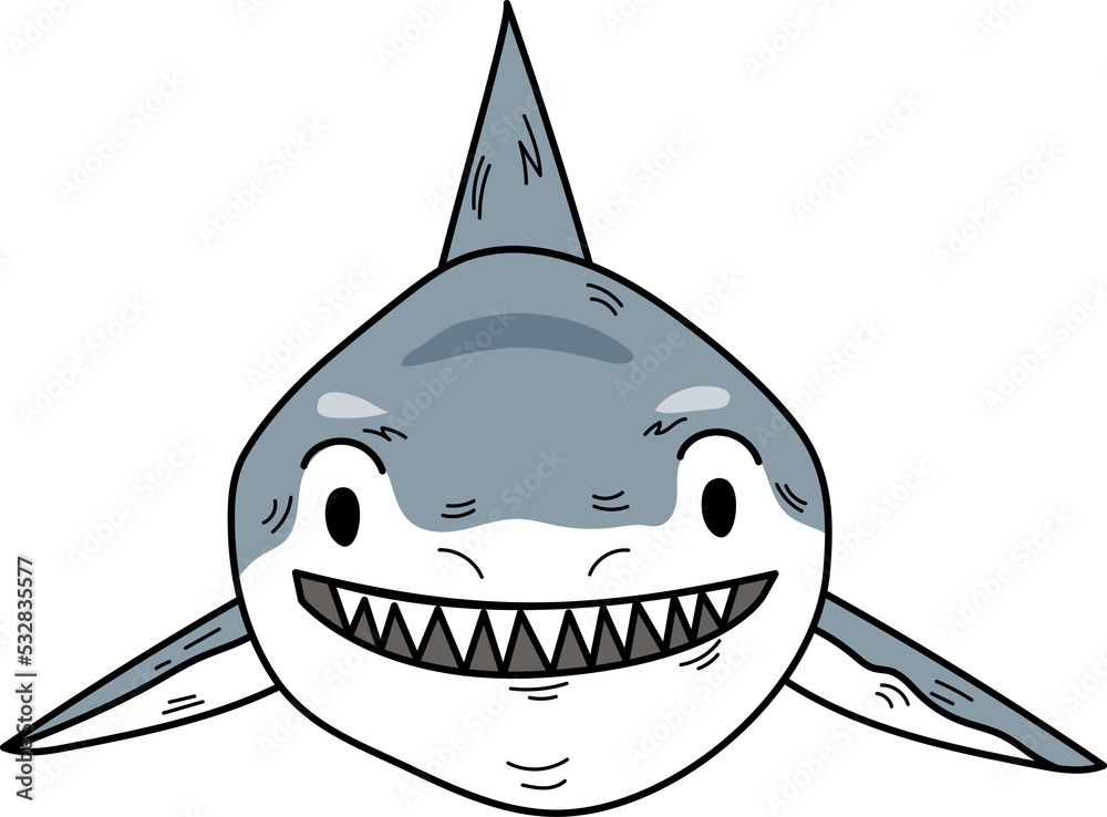 shark clipart animal cartoon for kid Stock Illustration Adobe Stock