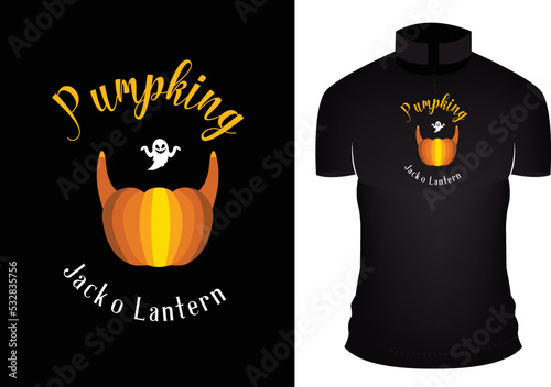 Halloween Pumpkin T-Shirt Design
