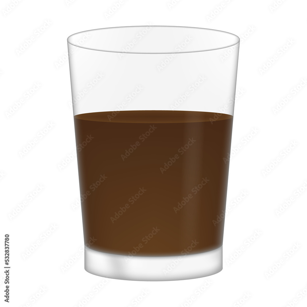 Empty realistic transparent glass for coffee. stock illustration. Empty realistic transparent glass for coffee. stock illustration.