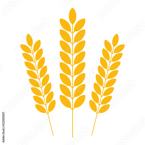 Agriculture wheat Logo Template, wheat ears.  stock illustration.