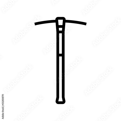 pick axe weapon line icon vector. pick axe weapon sign. isolated contour symbol black illustration