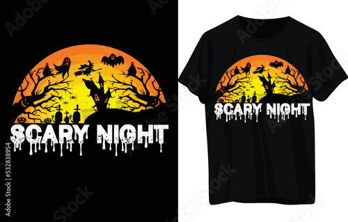 HALLOWEEN T-SHIRT DESIGN .  photo