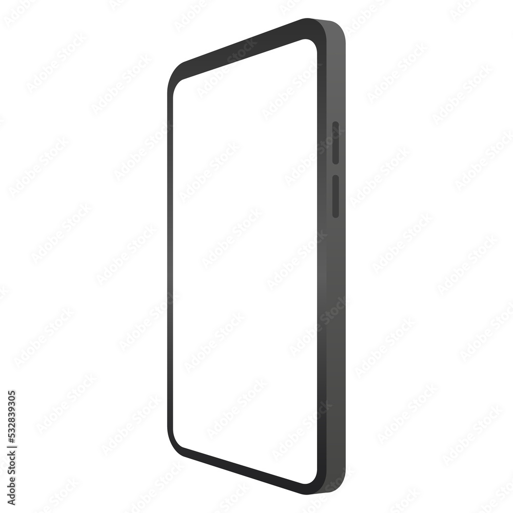Smartphone mockup. Cellphone frame with blank display isolated templates.  stock illustration.