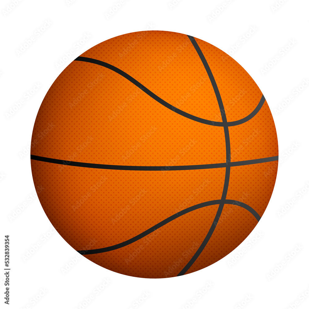 Fototapeta premium Basketball ball. illustration isolated on white background.