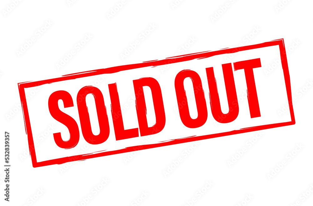 Sold out stamp on white background. stock illustration. Stock