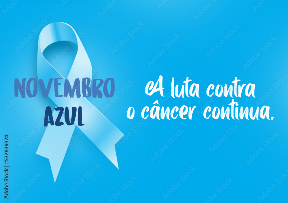 Logo Novembro Azul - Economize tempo em suas composições com esta logo pronta para uso em mensagens de combate ao câncer de próstata