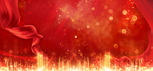 premium red gold background