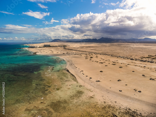 view of the sea and beach from Fuerteventura