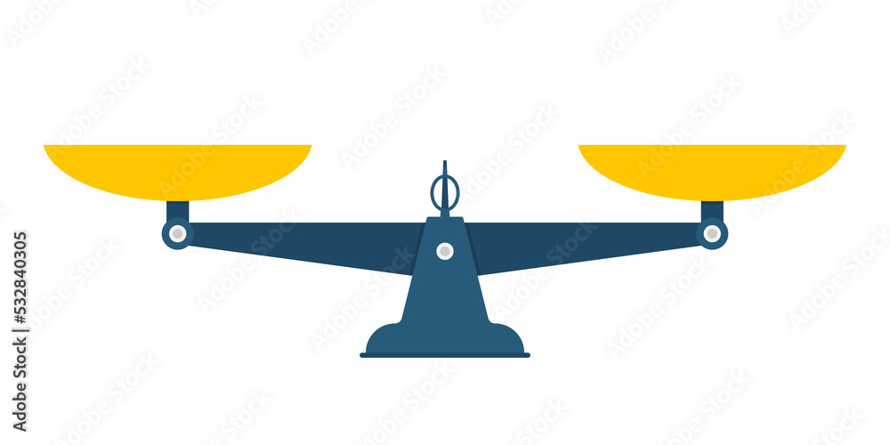 Scales icon. Libra isolated on white background. stock illustration. Scales icon. Libra isolated on white background. stock illustration.