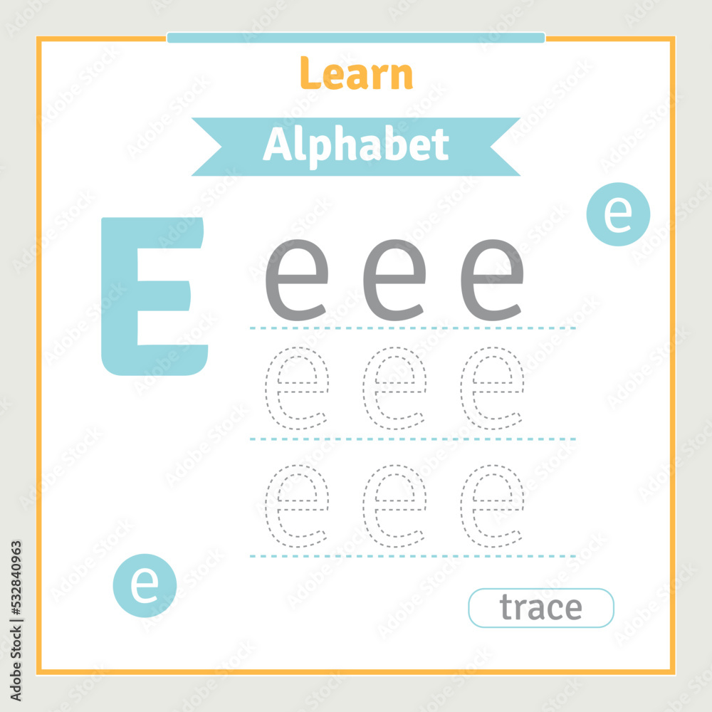 Alphabet letter tracing worksheet for kids preschool illustration learning activity for kids back to school alphabet coloring book