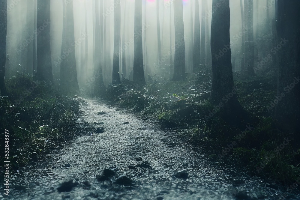 Obraz premium Digital Landscape Nature Stock Image