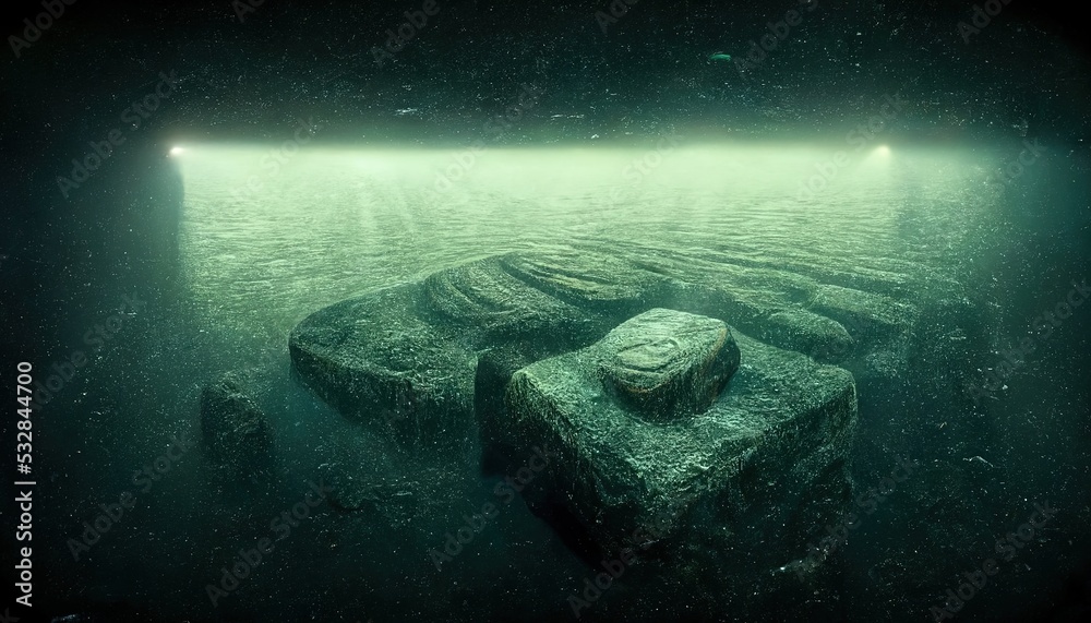 This is a 3D illustration of the Baltic sea Anomaly. - obrazy, fototapety, plakaty 
