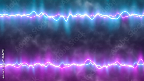 Futuristic blue and purple ...