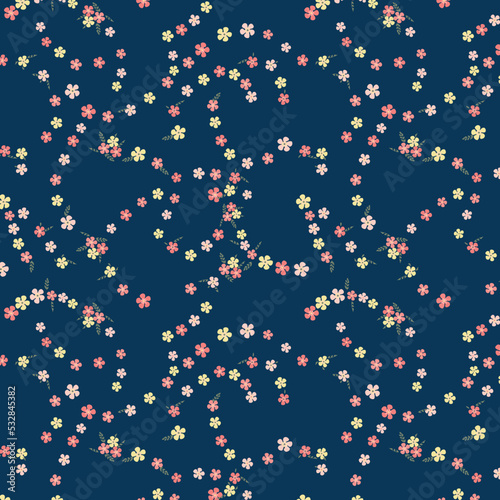 Floral Swirl Textile Design