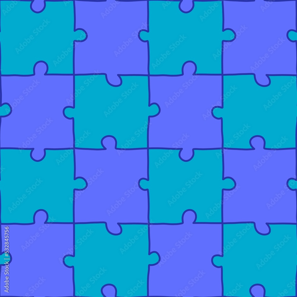 Game puzzles cartoon seamless kids pattern for wrapping and clothes print and school and fabrics and teamwork