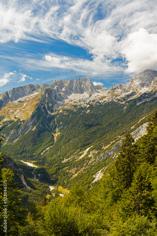 landscape in the Triglav national park in Slovenia