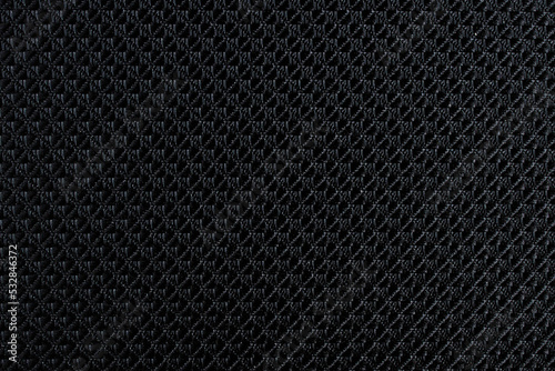 Wallpaper Mural Close up of black synthetic textured fabric with a rhombus pattern used to make blinds. Template design or polyester material abstract background. Torontodigital.ca