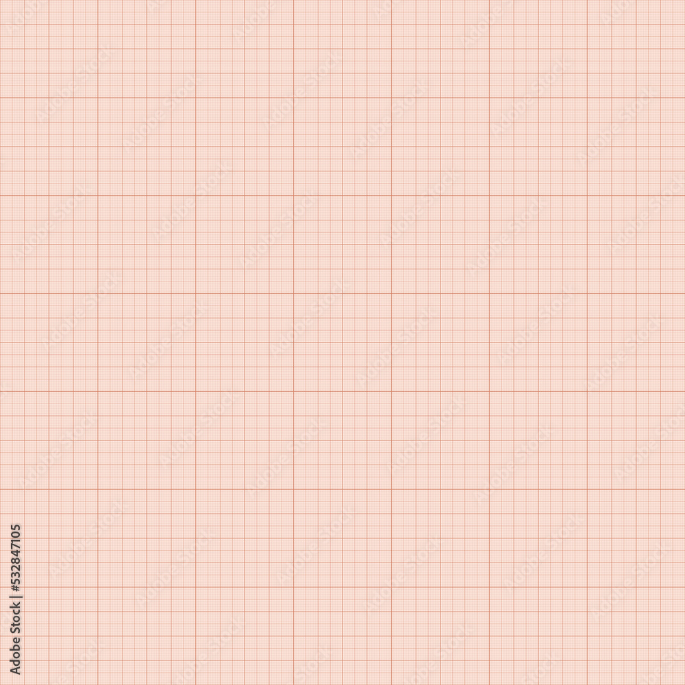 Graph paper background. Millimetre paper (pink). 5 mm marking step. Seamless editable pattern. Vector illustration with pink background. Graph paper background. Millimetre paper (pink). 5 mm marking step. Seamless editable pattern. Vector illustration with pink background.