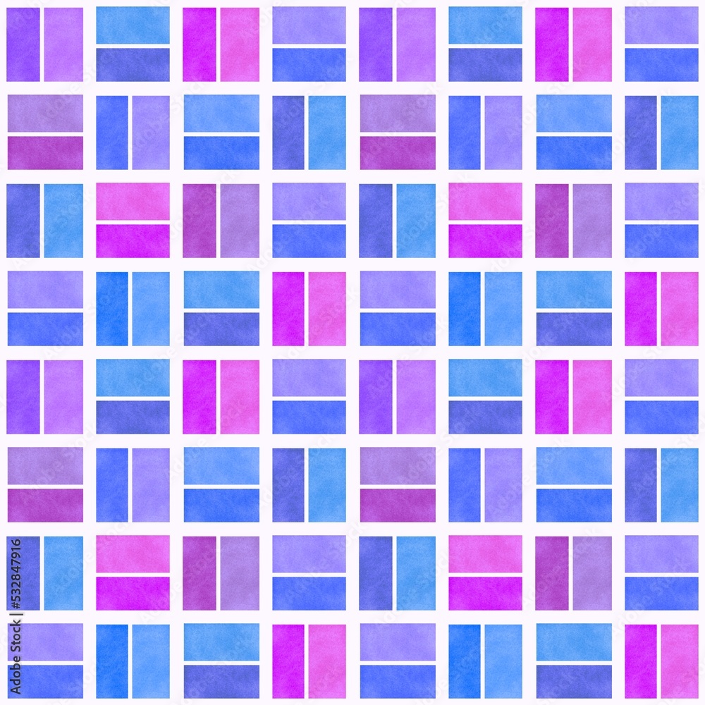 Abstract geometric bricks pattern for wrapping paper and linens and fabrics and kitchen textiles and kids 