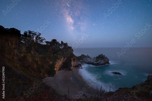 The Milky Way rising over a beach in southern California