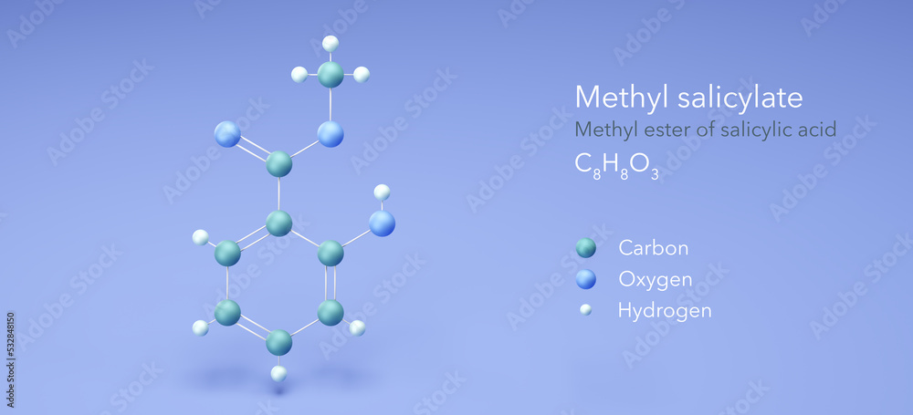 Methyl Salicylate Molecular Structures Methyl Ester 3d Model Methyl Salicylate Molecular Structures Methyl Ester 3d Model