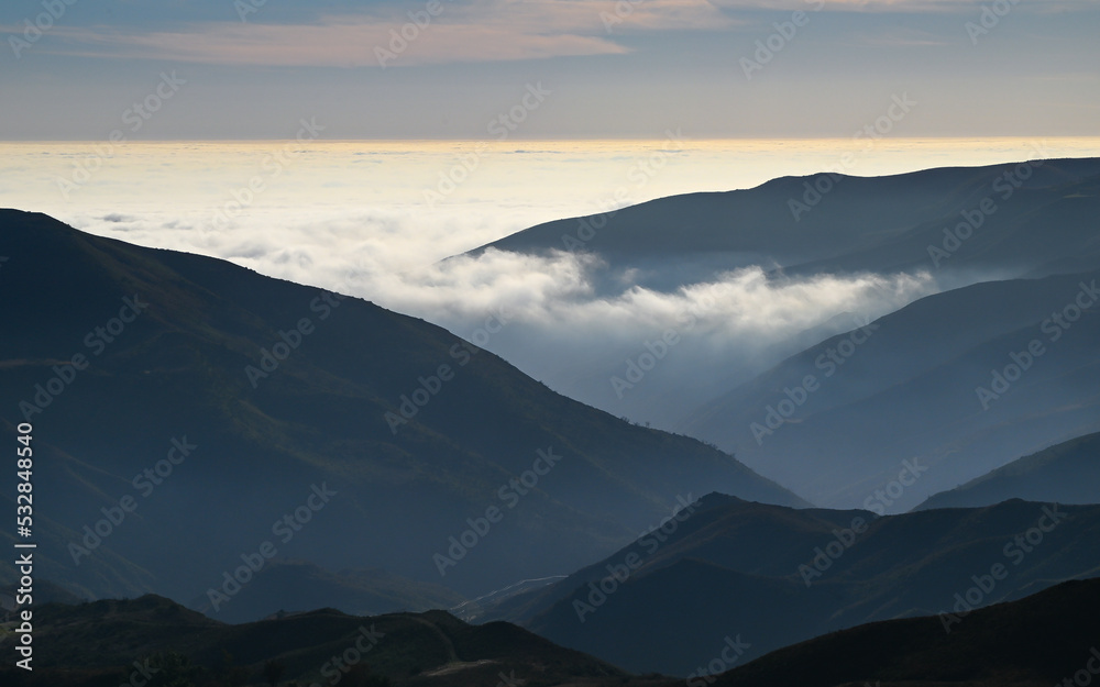 Fog in Santa Monica Mountains near Malibu