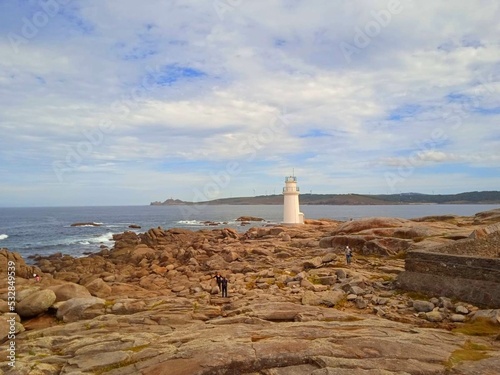 Faro en la Costa Occidental de Galicia