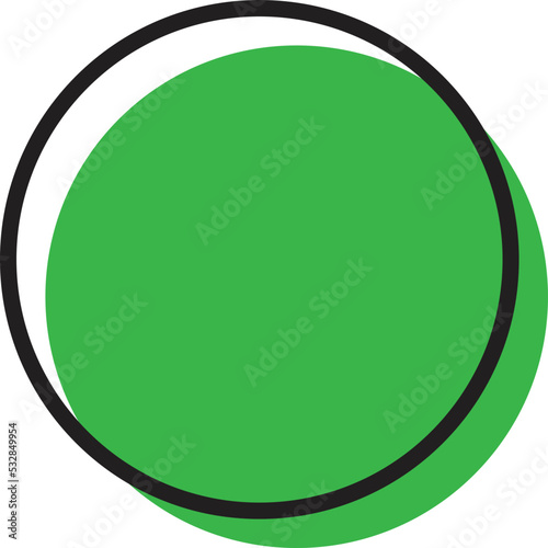 The Green Circle is Colored Out
