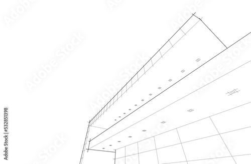 Wallpaper Mural Architectural drawing vector 3d illustration Torontodigital.ca