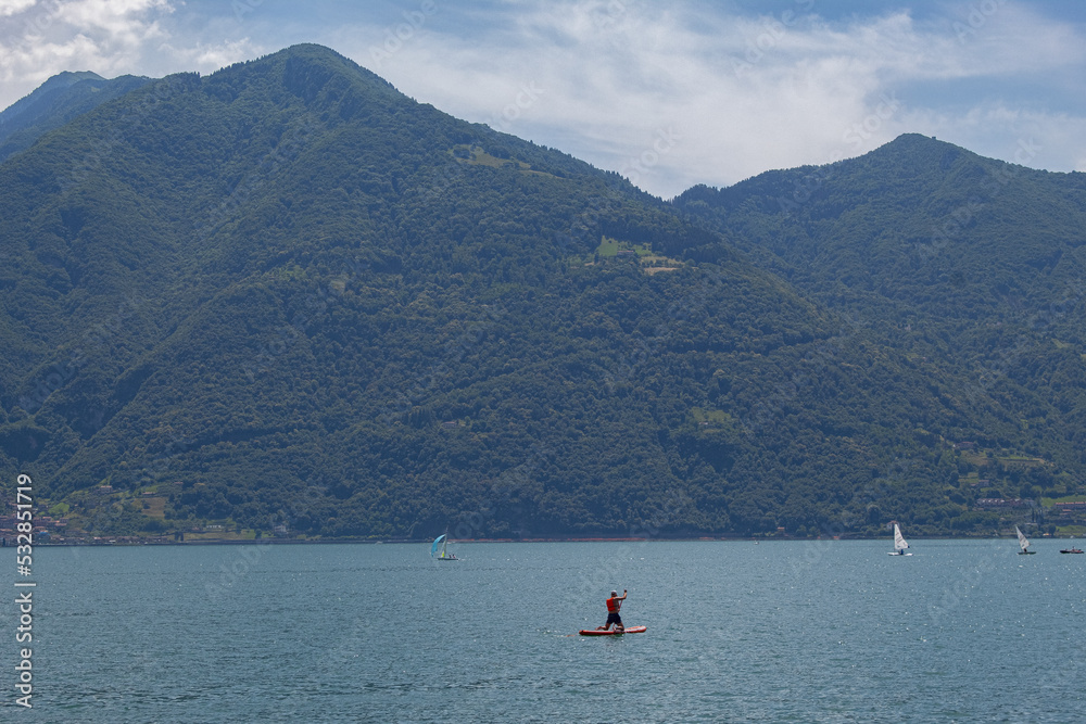 lake and mountains