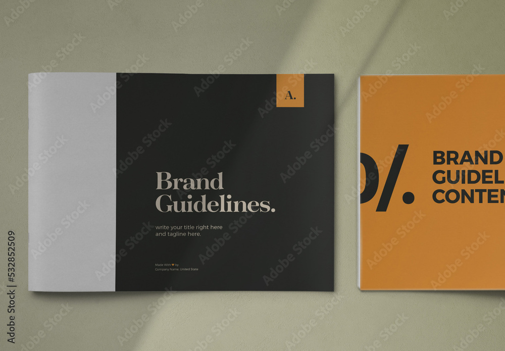 Brand Guidelines Layout Stock Template | Adobe Stock