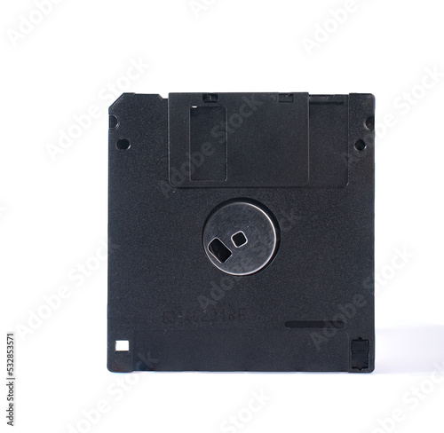 Floppy disk on white background