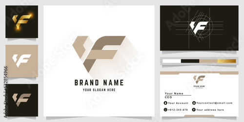 Letter VF or LF monogram logo