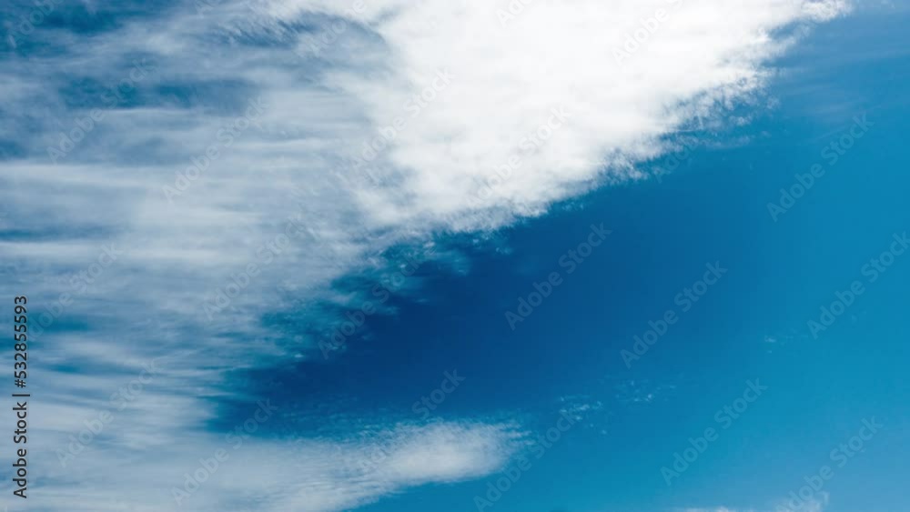 Fluffy Clouds Cloud Sky Blue Moving In Blue Cloudy Sky With Fluffy Clouds