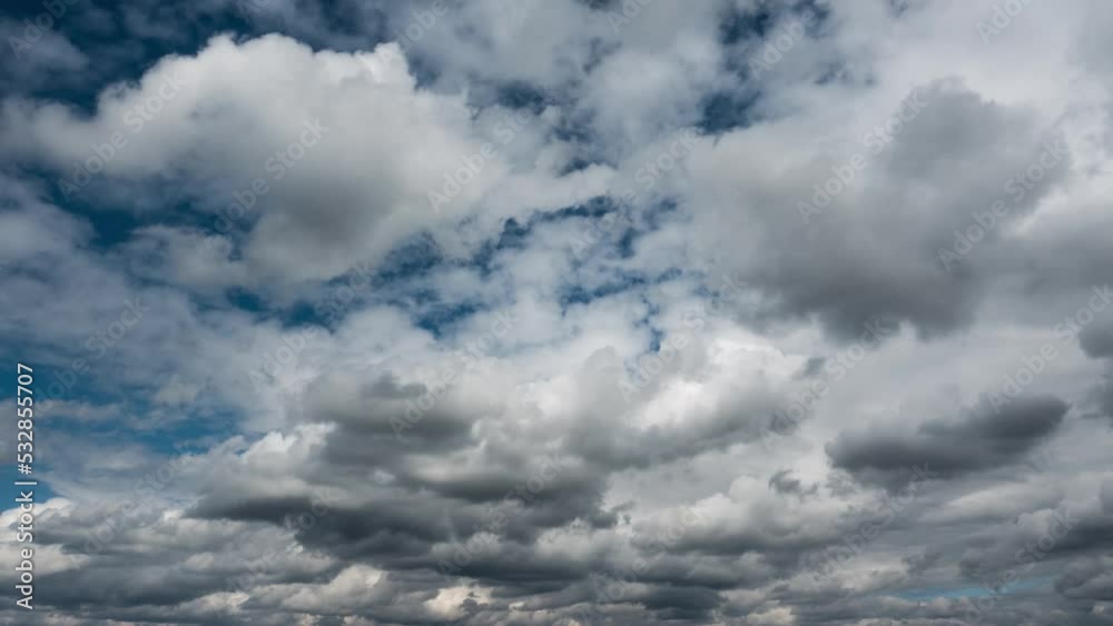 Timelapse of Puffy Clouds Moving in the Blue Sky Cloud Space Timelapse of Puffy Clouds Moving in the Blue Sky Cloud Space