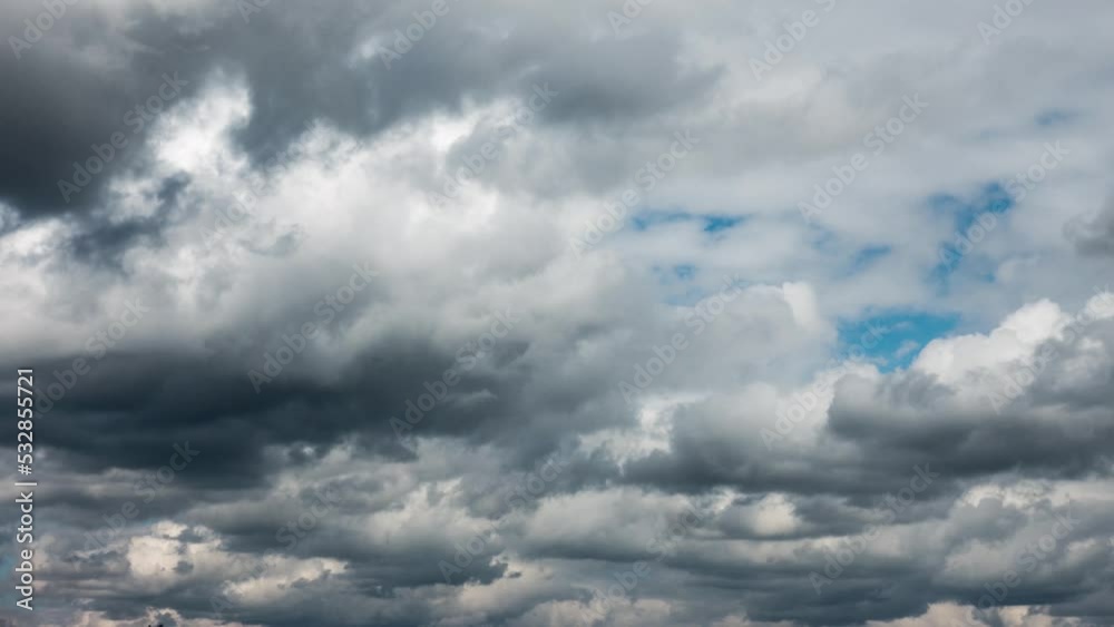 Timelapse of Puffy Clouds Moving in the Blue Sky Cloud Space Timelapse of Puffy Clouds Moving in the Blue Sky Cloud Space