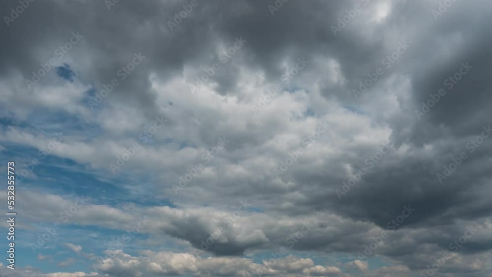 Timelapse of Puffy Clouds Moving in the Blue Sky Cloud Space Timelapse of Puffy Clouds Moving in the Blue Sky Cloud Space