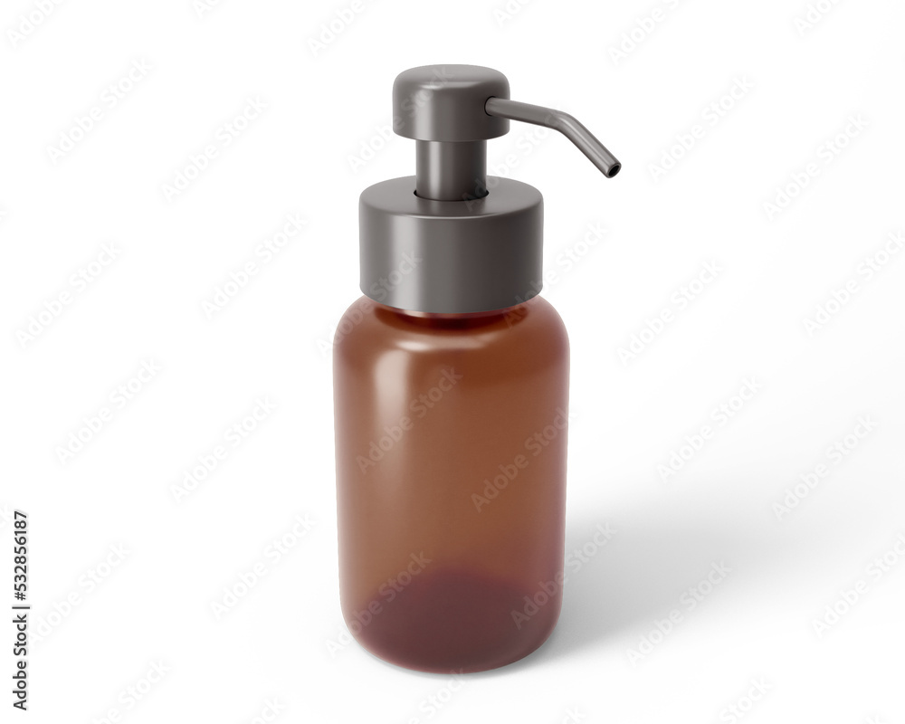 Blank Cosmetics Amber Spray Bottle packaging with transparent background. Blank Cosmetics Amber Spray Bottle packaging with transparent background.