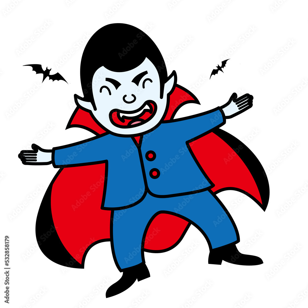 ハロウィンで仮装をする男の子