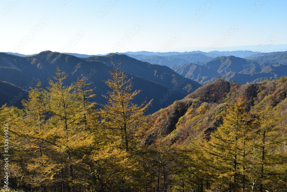 Climbing mountains in Autumn, Nikko, Tochigi, Japan Climbing mountains in Autumn, Nikko, Tochigi, Japan