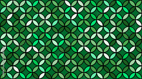 Seed of Life Seamless Vector Design. Geometric Flower of