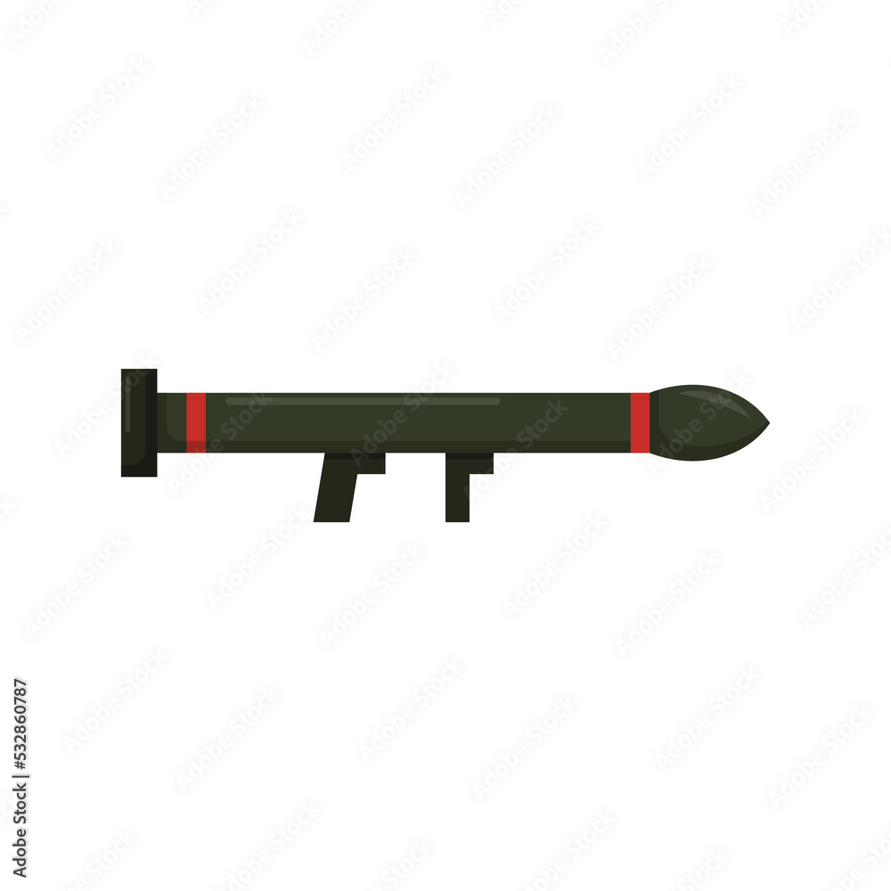 Vector graphic of bazooka. Military bazooka illustration with flat ...