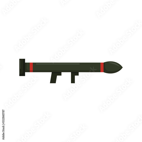 Vector graphic of bazooka. Military bazooka illustration with flat design style. Suitable for content design assets