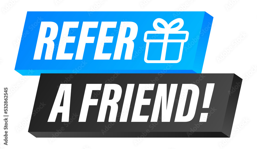 Refer a friend. Business success. stock illustration Refer a friend. Business success. stock illustration