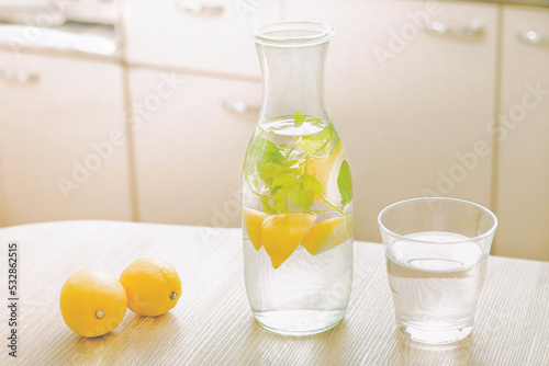 lemon and mint water