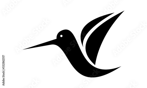 hummingbird vector logo illustration