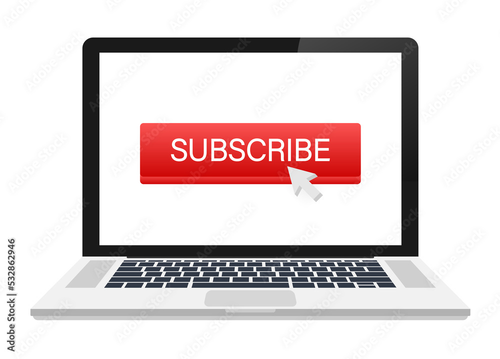 Subscribe button icon. stock illustration. Business concept subscribe pictogram. Subscribe button icon. stock illustration. Business concept subscribe pictogram.