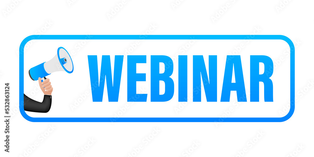 Live Webinar Button, icon, emblem, label. illustration. Live Webinar Button, icon, emblem, label. illustration.