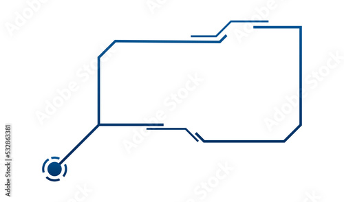 HUD futuristic style callout titles. Futuristic callout bar labels.  stock illustration